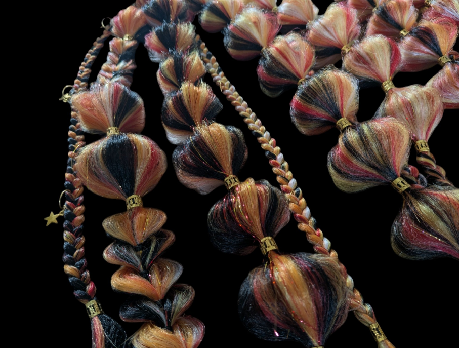 Embers (GLOW) - Ponytail Festival Rave Braids