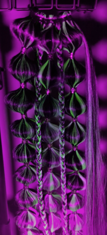 Emerald Forest (GLOW) - Ponytail Festival Rave Braids