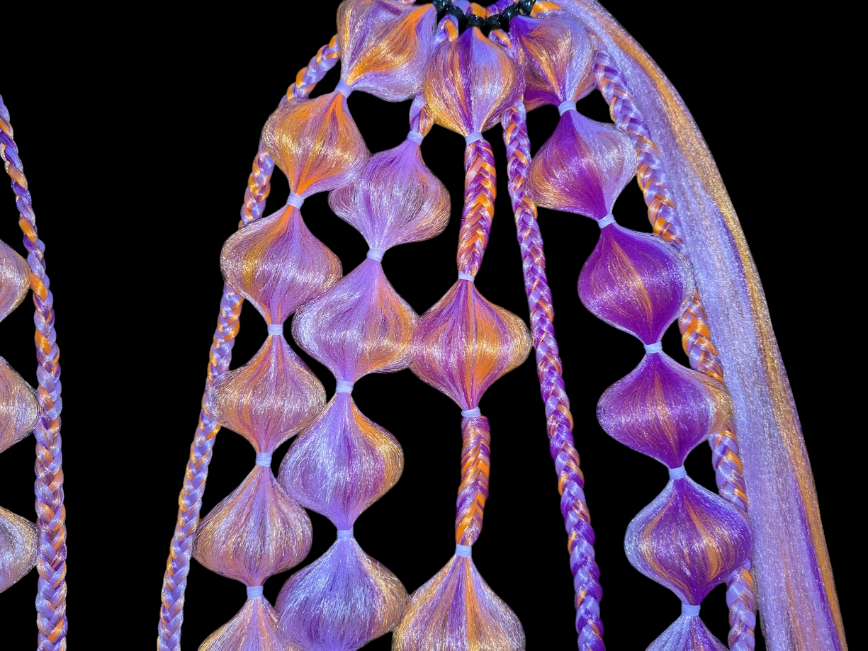 Monarch Butterfly (GLOW) - Ponytail Festival Rave Braids