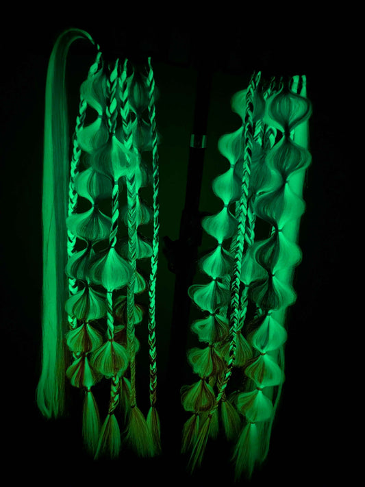 Nebula (GLOW) - Ponytail Festival Rave Braids