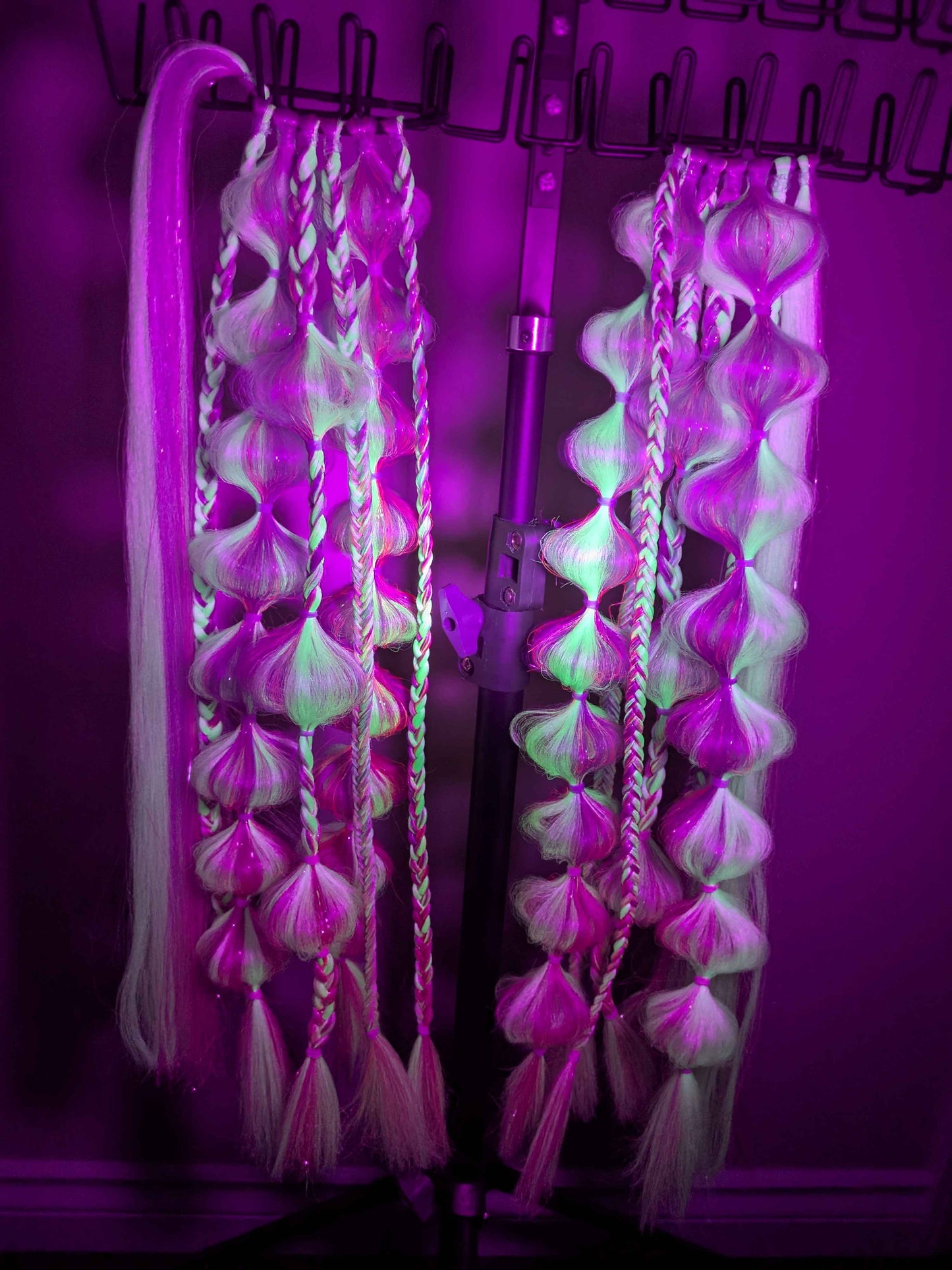 Nebula (GLOW) - Ponytail Festival Rave Braids