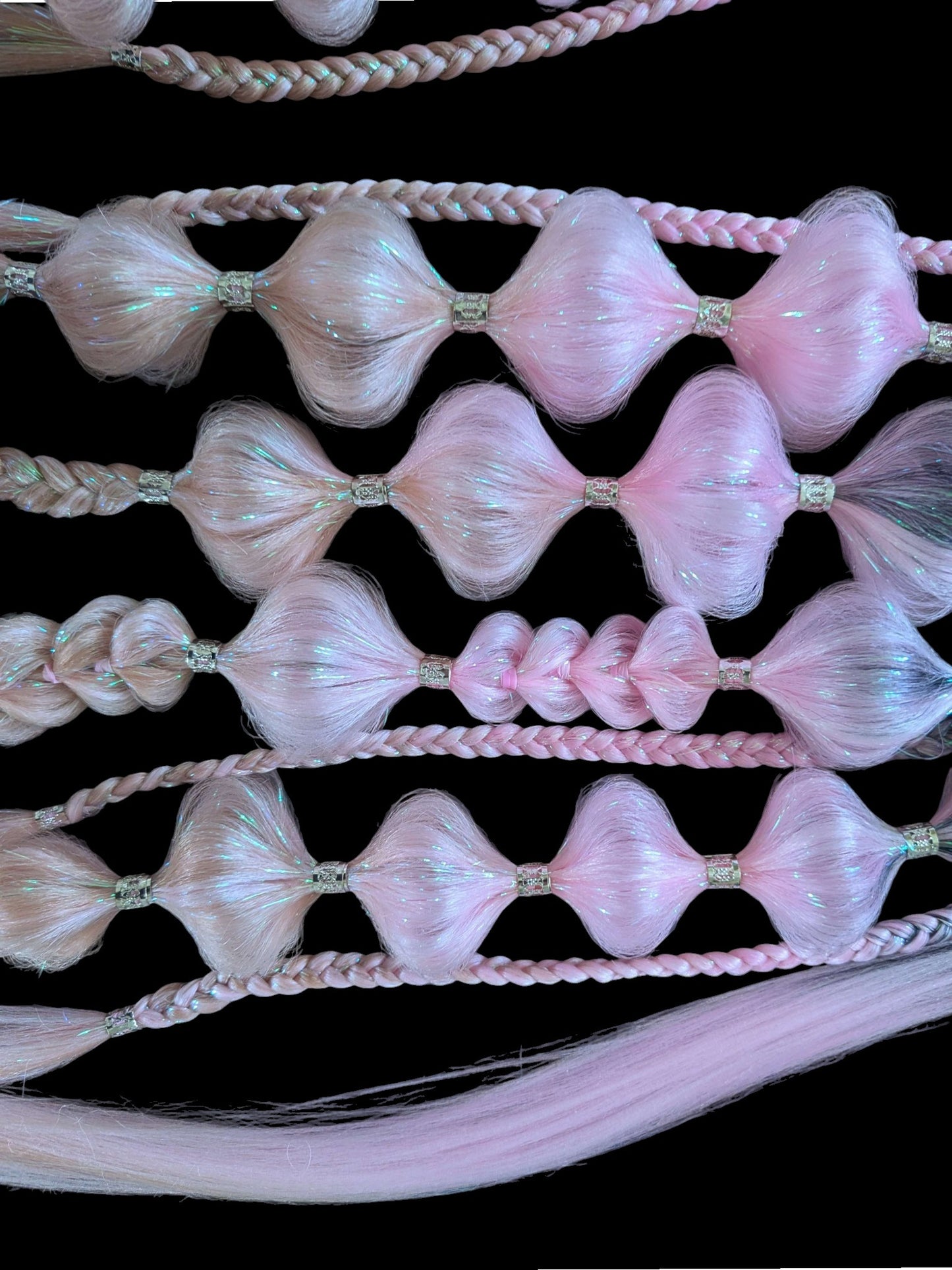 Neopolitan (GLOW) - Ponytail Festival Rave Braids