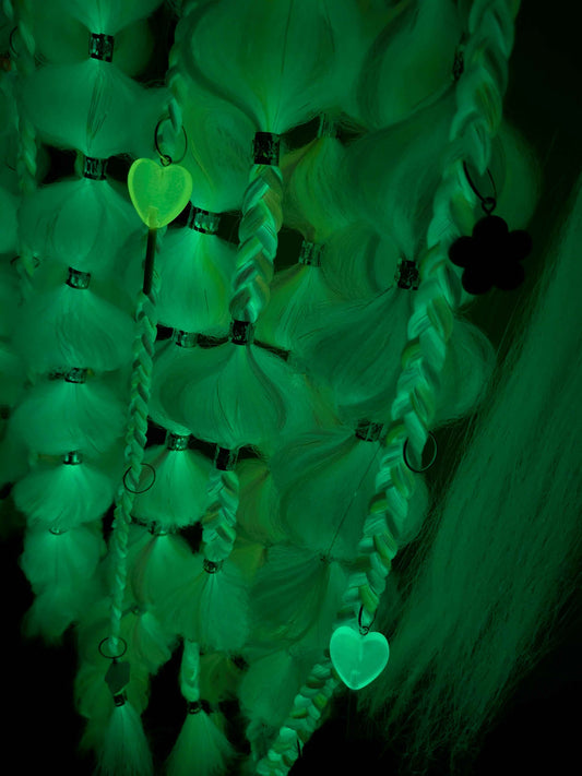 Sugar Rush - LED + UV Glow Ponytail Hair Set