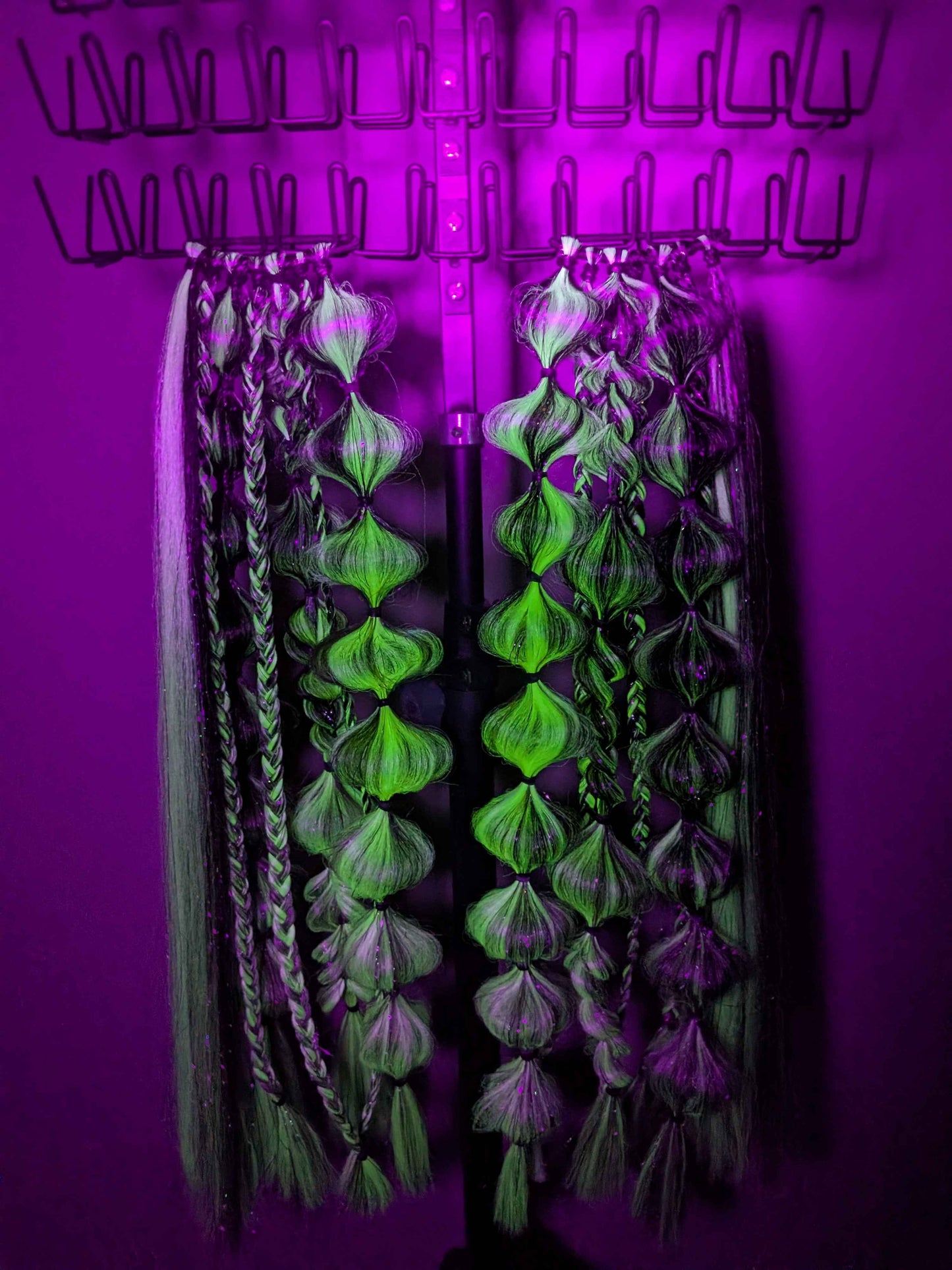 Disco (GLOW) - Ponytail Festival Rave Braids