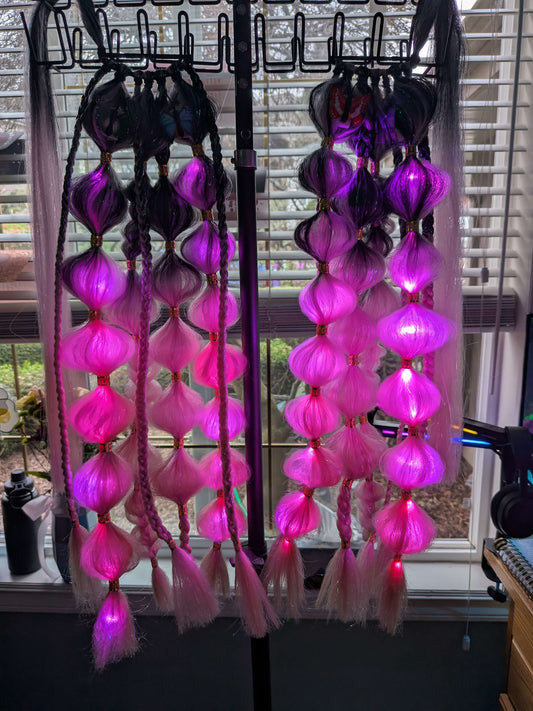 Neopolitan (GLOW) - Ponytail Festival Rave Braids