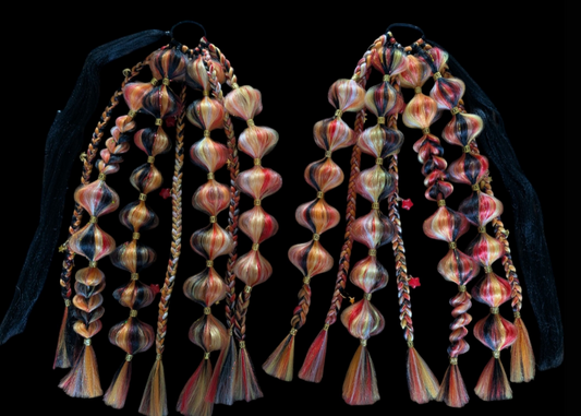 Embers (GLOW) - Ponytail Festival Rave Braids