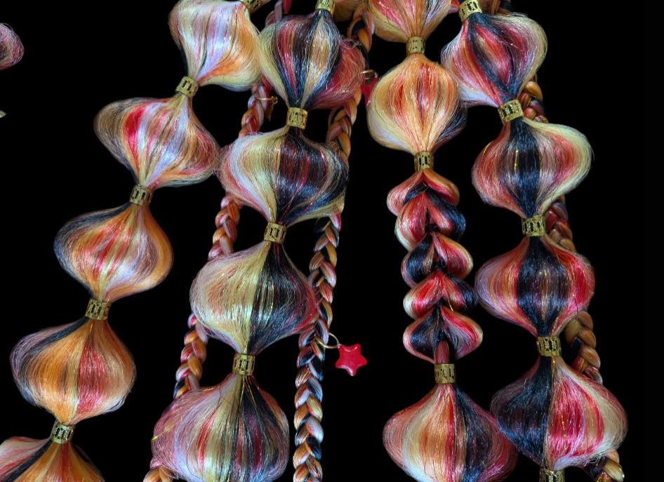 Embers (GLOW) - Ponytail Festival Rave Braids