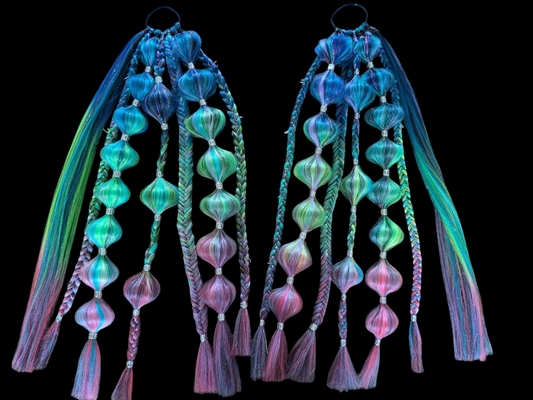 Acid Splash (GLOW) - Ponytail Festival Rave Braids
