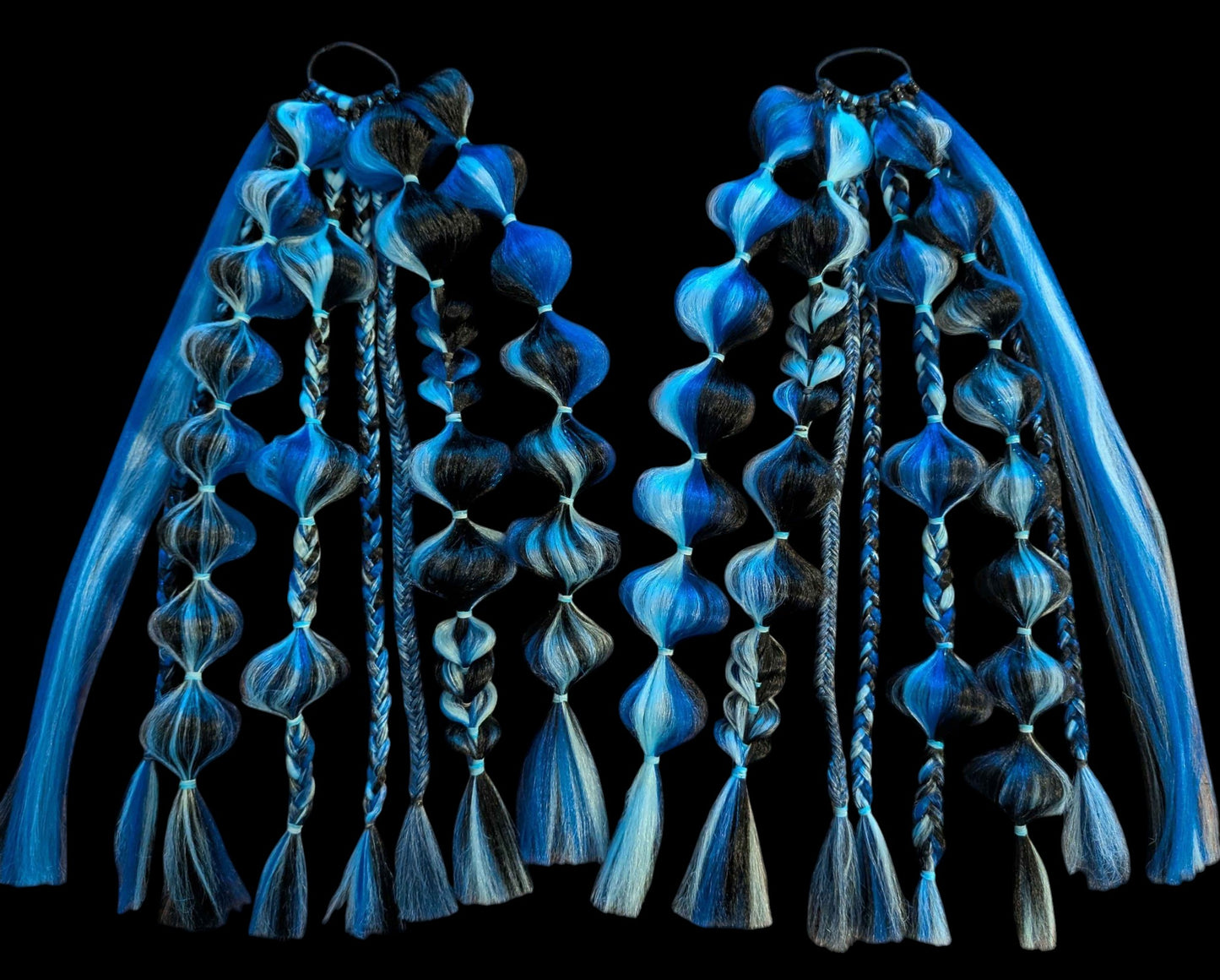 Bluejay (GLOW) - Ponytail Festival Rave Braids