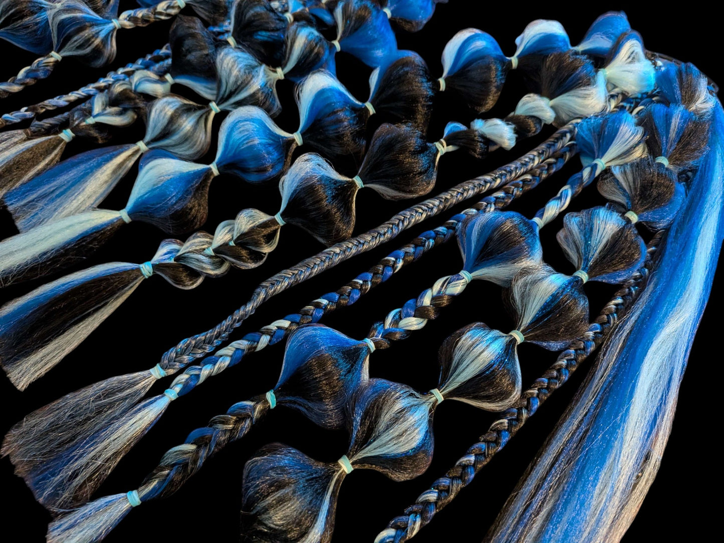 Bluejay (GLOW) - Ponytail Festival Rave Braids