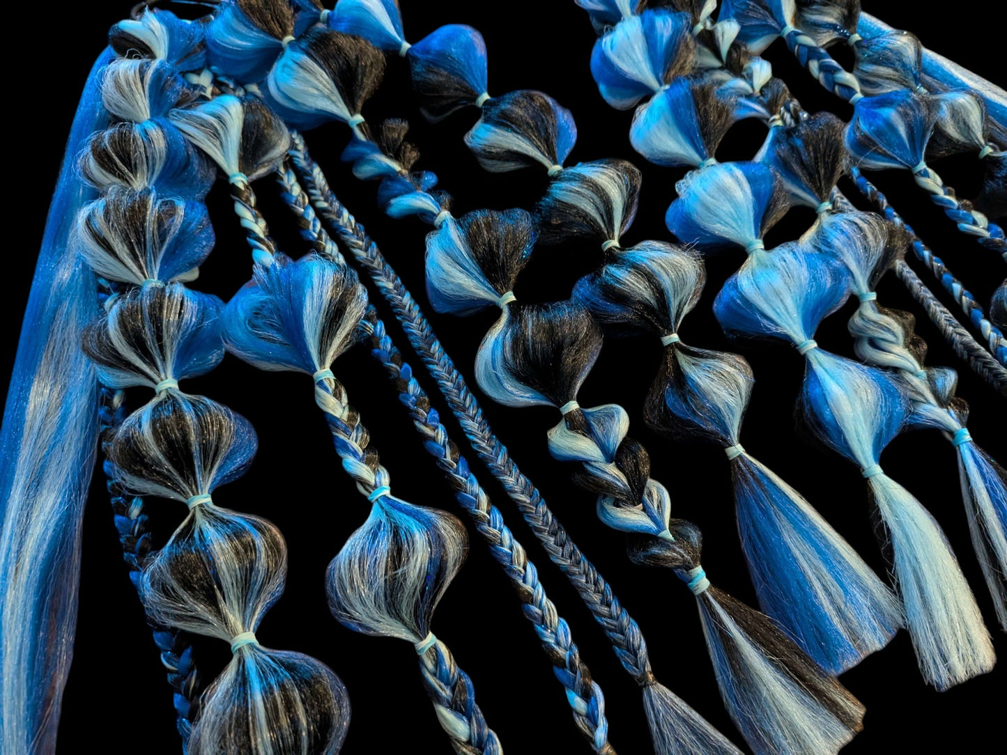 Bluejay (GLOW) - Ponytail Festival Rave Braids