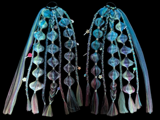 Celestia (GLOW) - Ponytail Festival Rave Braids