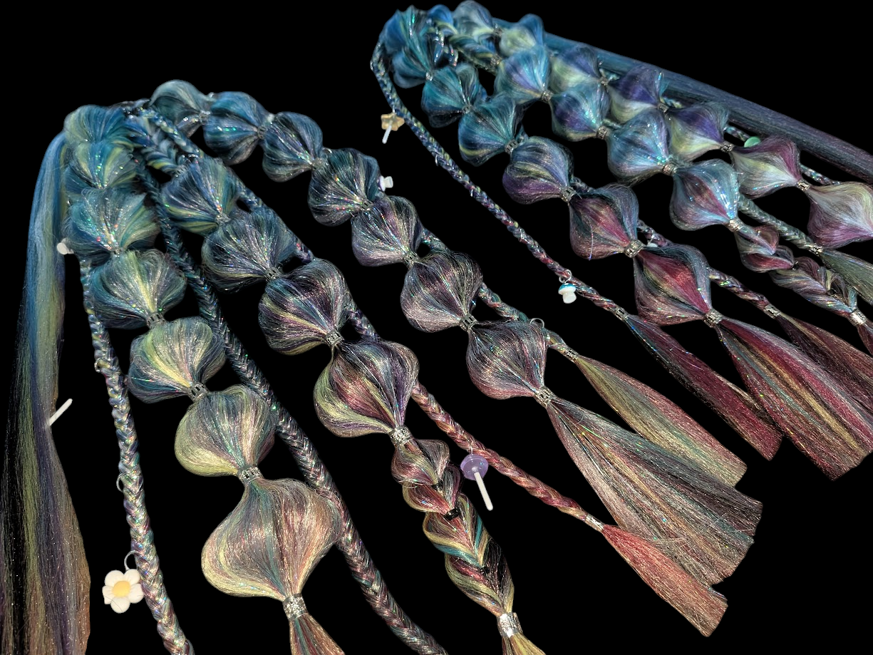 Celestia (GLOW) - Ponytail Festival Rave Braids