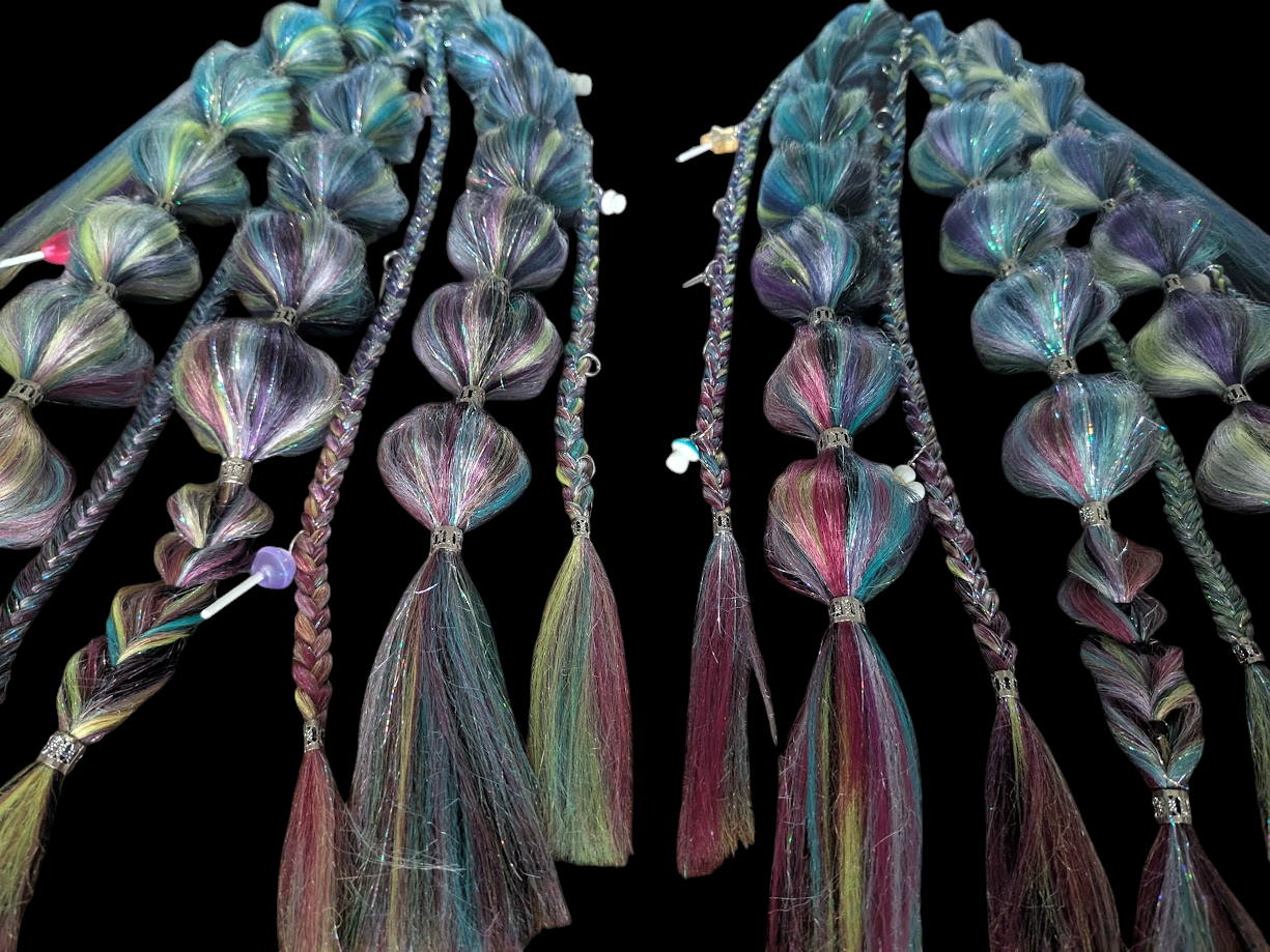 Celestia (GLOW) - Ponytail Festival Rave Braids