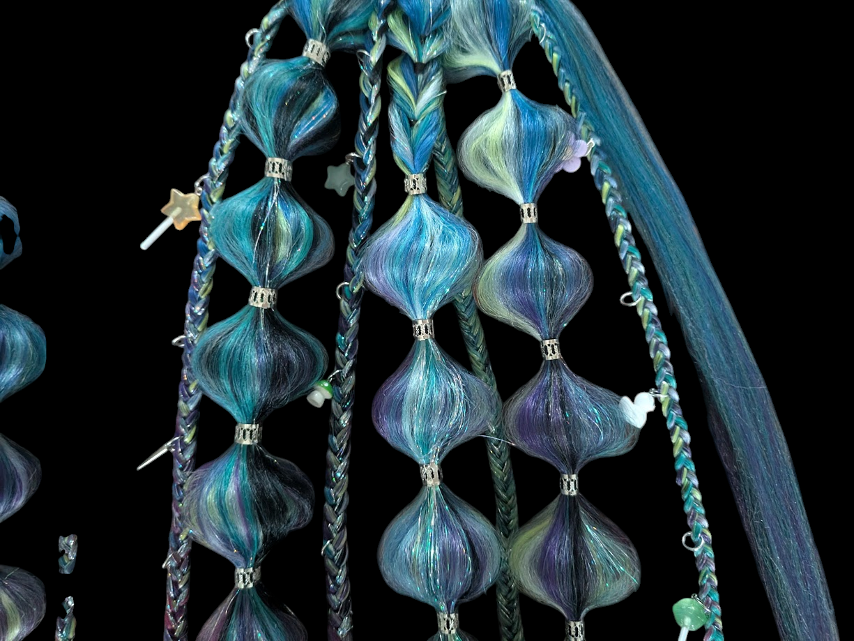 Celestia (GLOW) - Ponytail Festival Rave Braids