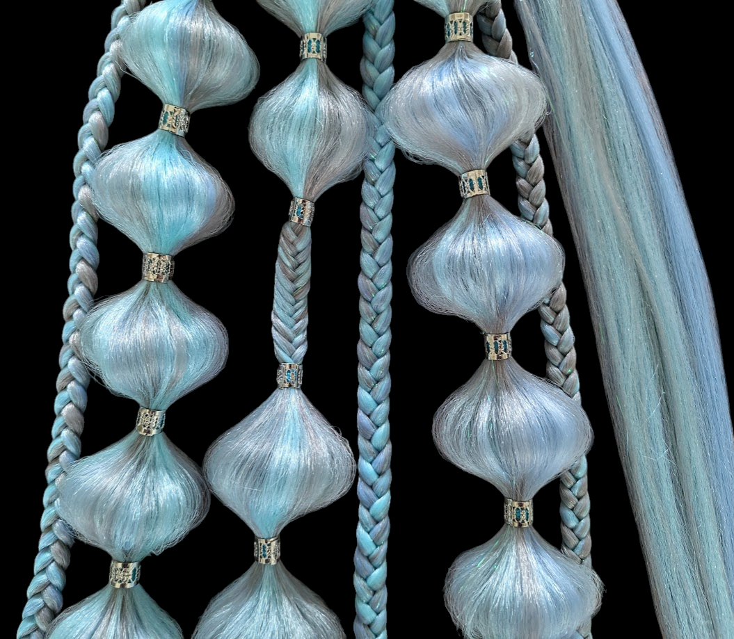 Crystalize (GLOW) - Ponytail Festival Rave Braids