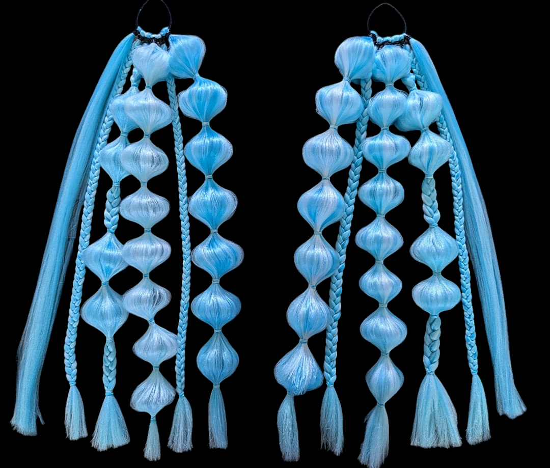 Electric Freeze (GLOW) - Ponytail Festival Rave Braids