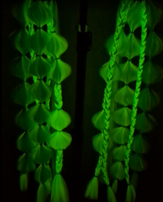 Electric Freeze (GLOW) - Ponytail Festival Rave Braids
