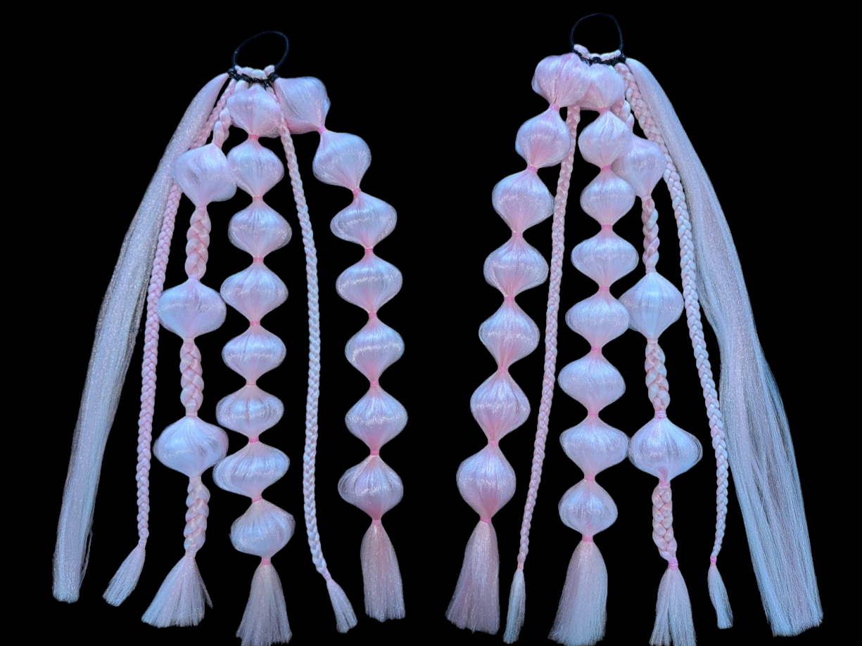 Electric Rose (GLOW) - Ponytail Festival Rave Braids