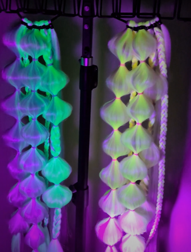 Electric Cotton Candy  (GLOW) - Ponytail Festival Rave Braids