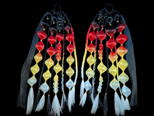 Fire - Ponytail Festival Rave Braids