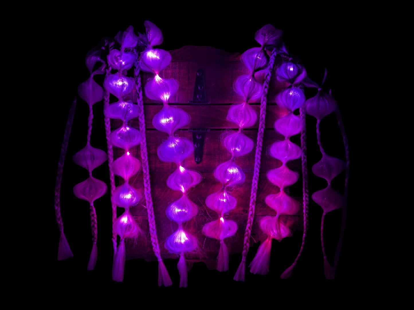 Flamingo (GLOW) - Ponytail Festival Rave Braids