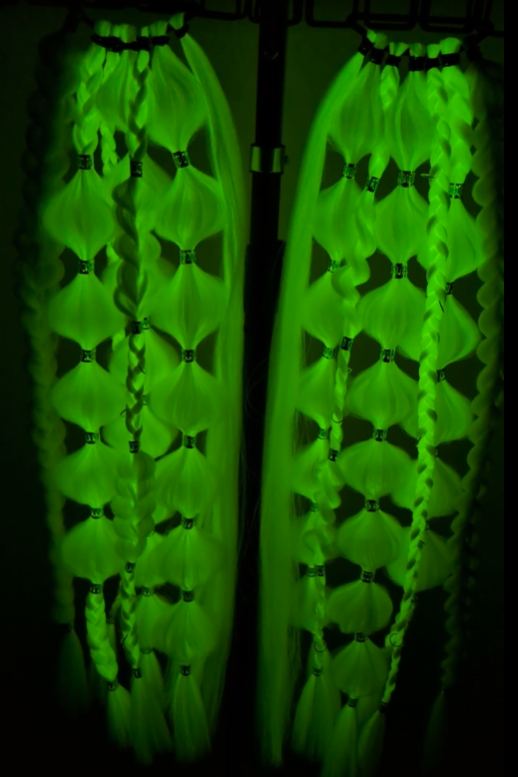 Ghost (GLOW) - Ponytail Festival Rave Braids