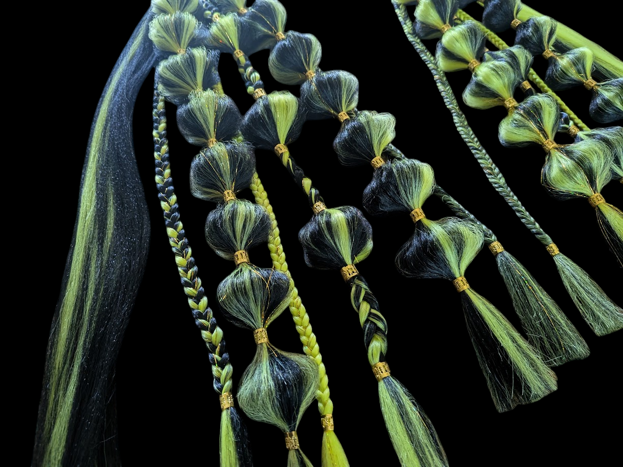 Honeybee (GLOW) - Ponytail Festival Rave Braids