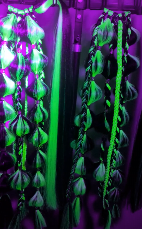 Honeybee (GLOW) - Ponytail Festival Rave Braids