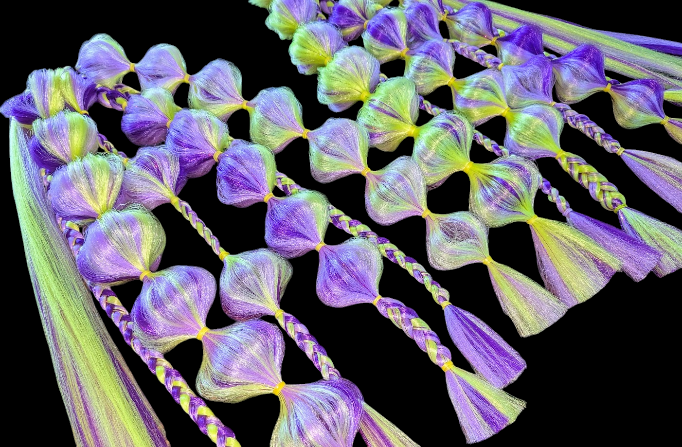 Lavender Lemonade (GLOW) - Ponytail Festival Rave Braids
