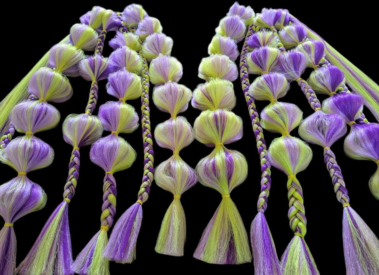 Lavender Lemonade (GLOW) - Ponytail Festival Rave Braids