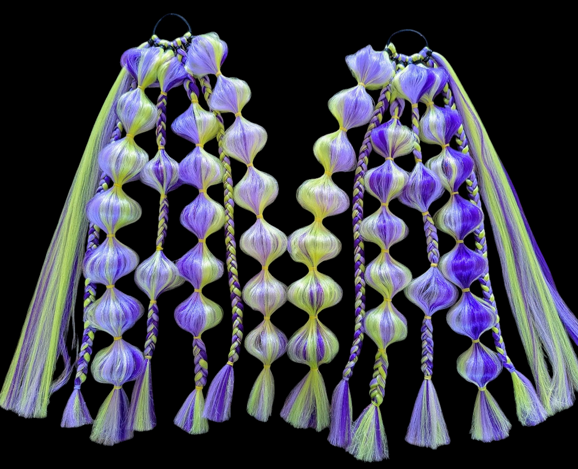 Lavender Lemonade (GLOW) - Ponytail Festival Rave Braids