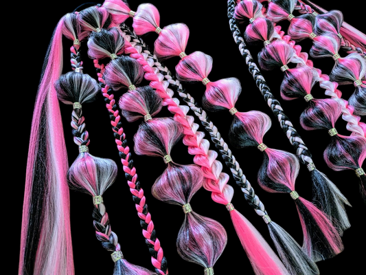 Love Death (GLOW) - Ponytail Festival Rave Braids