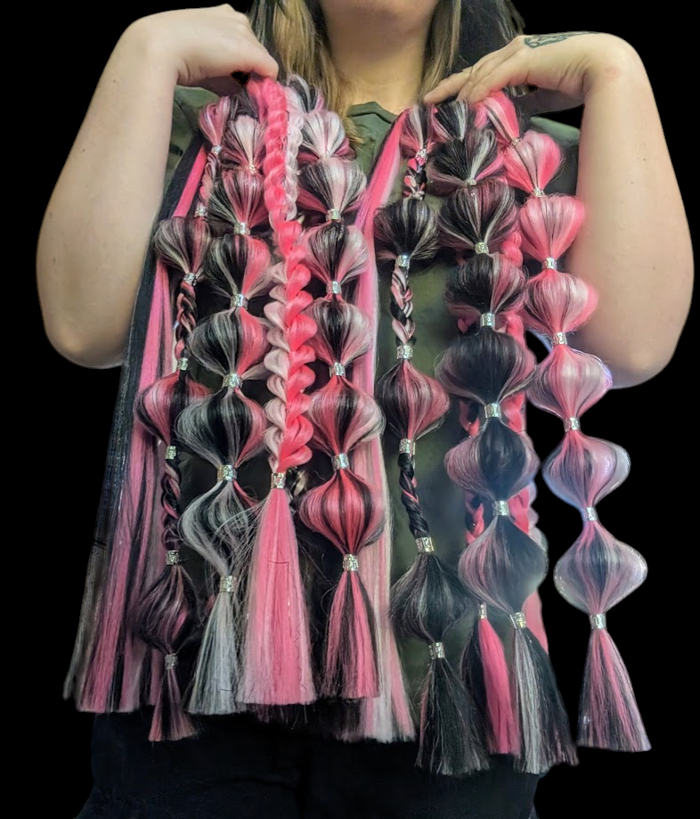 Love Death (GLOW) - Ponytail Festival Rave Braids