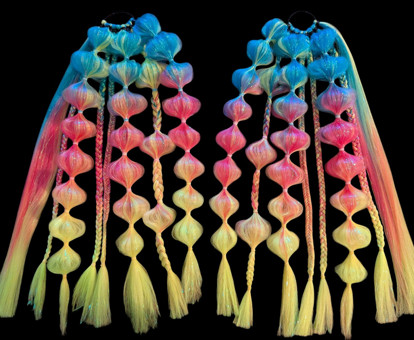 Malibu (GLOW) - Ponytail Festival Rave Braids