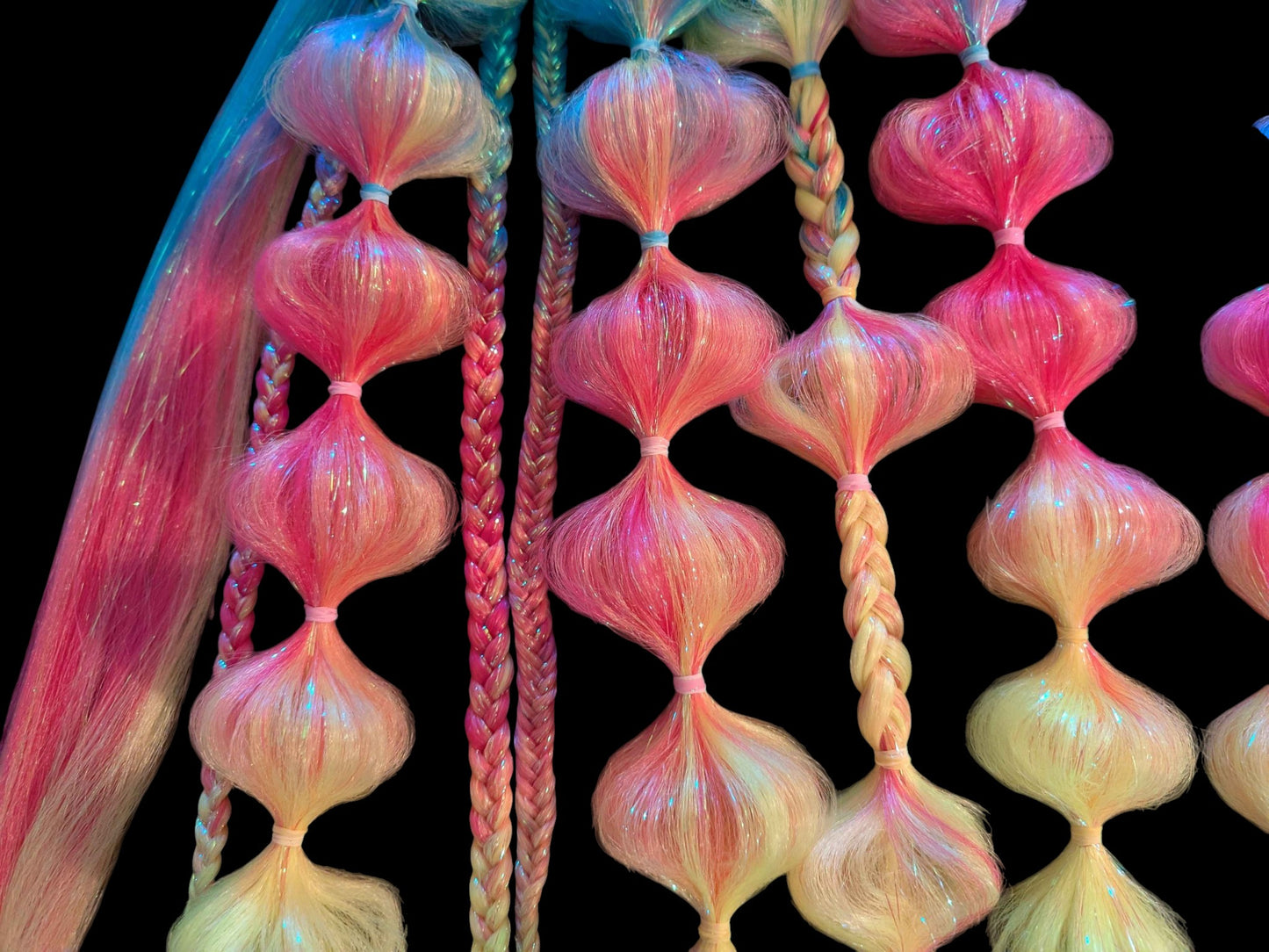 Malibu (GLOW) - Ponytail Festival Rave Braids