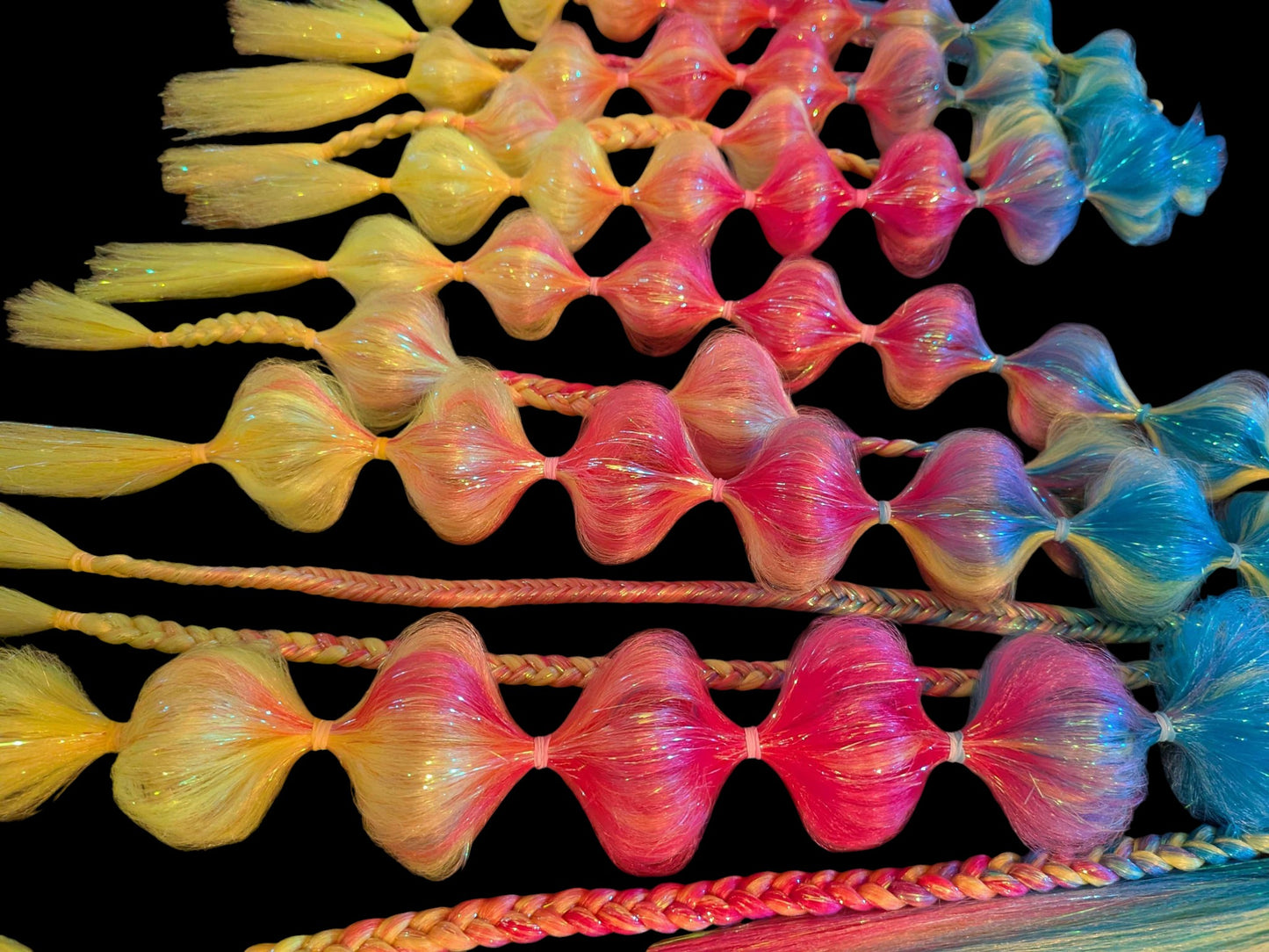 Malibu (GLOW) - Ponytail Festival Rave Braids