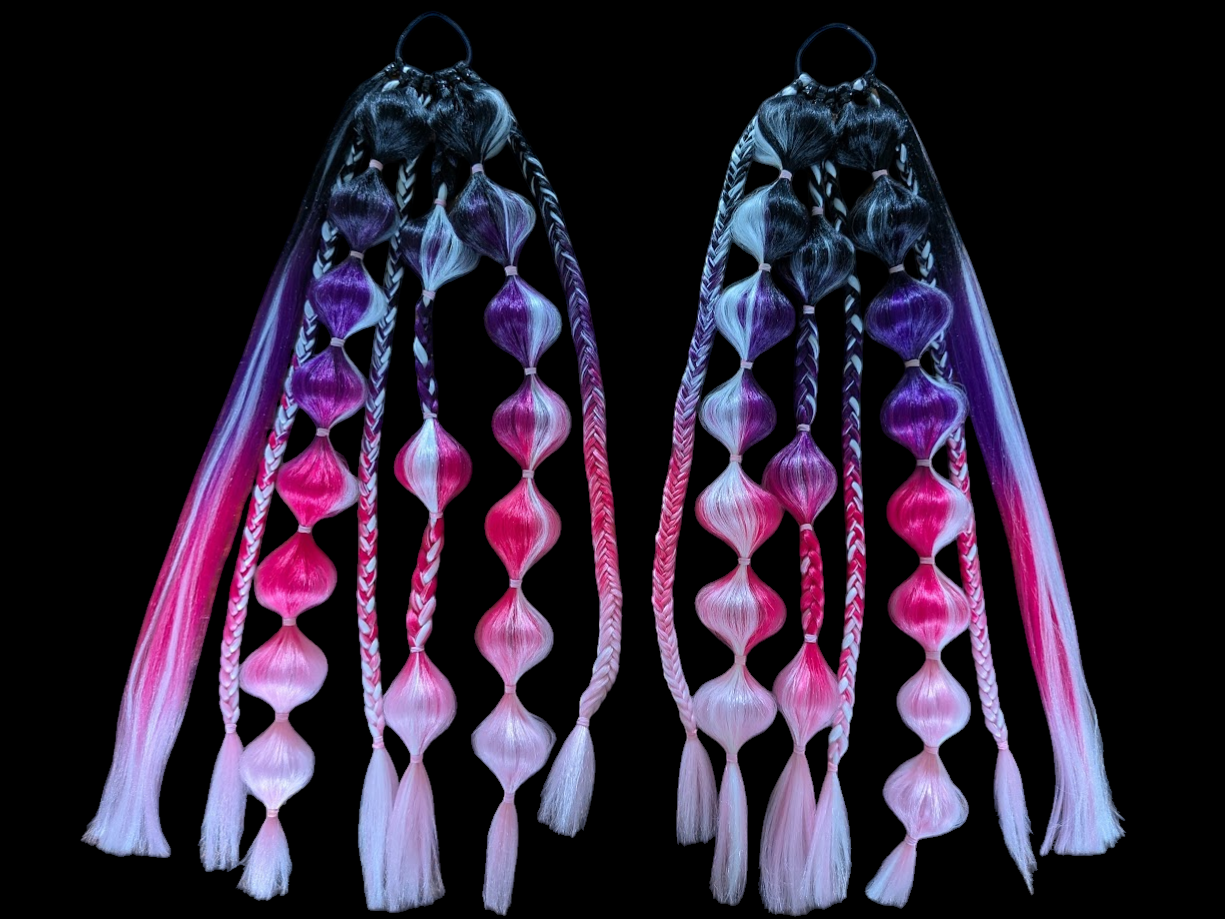 Midnight Bubblegum - Ponytail Festival Rave Braids