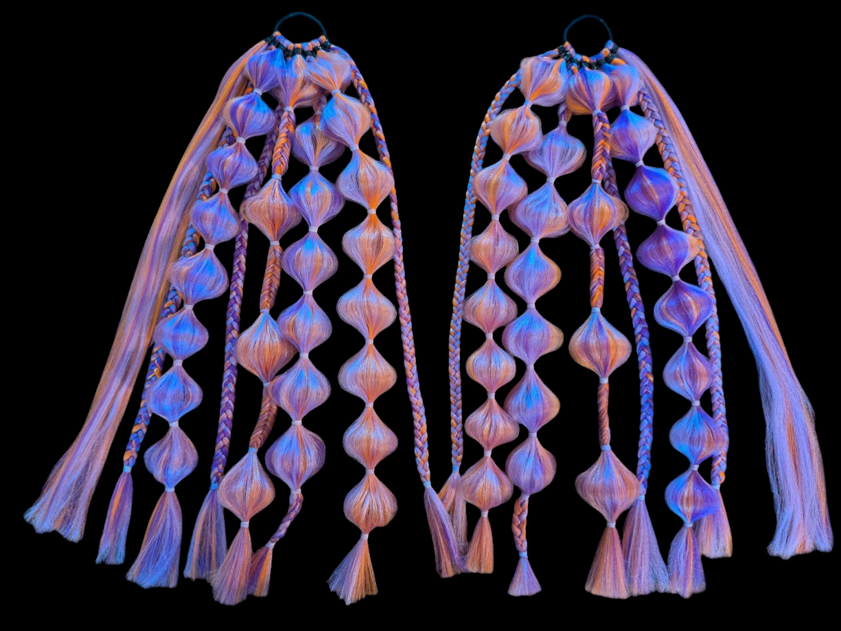 Monarch Butterfly (GLOW) - Ponytail Festival Rave Braids