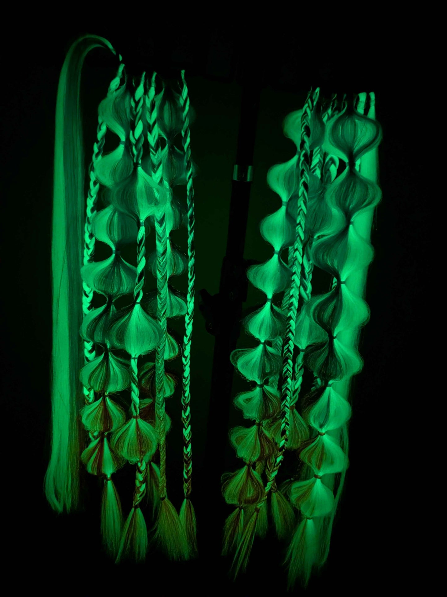 Nebula (GLOW) - Ponytail Festival Rave Braids