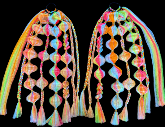 Neon Dreams (GLOW) - Ponytail Festival Rave Braids