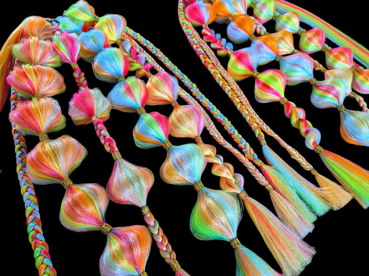 Neon Dreams (GLOW) - Ponytail Festival Rave Braids