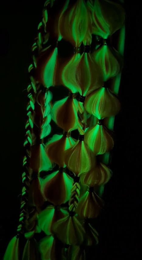 Neon Dreams (GLOW) - Ponytail Festival Rave Braids