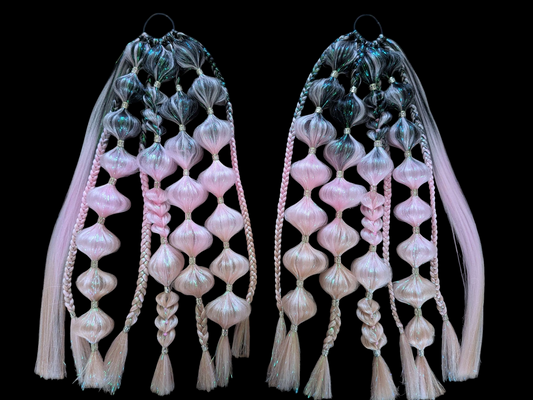 Neopolitan (GLOW) - Ponytail Festival Rave Braids