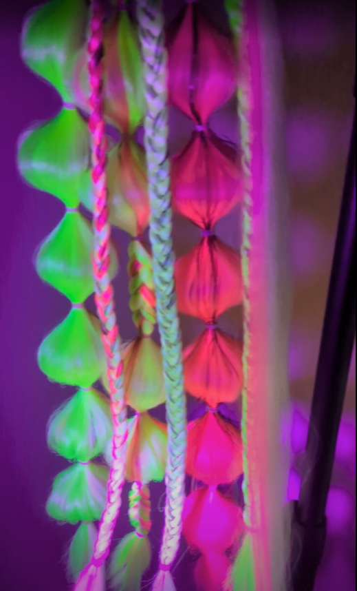 Pink Lemonade (GLOW) - Ponytail Festival Rave Braids