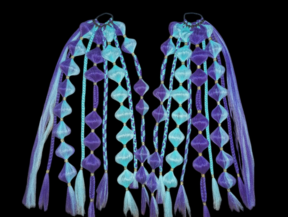 Purple Eggplant (GLOW) - Ponytail Festival Rave Braids