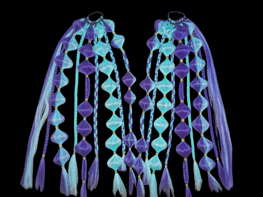 Purple Eggplant (GLOW) - Ponytail Festival Rave Braids