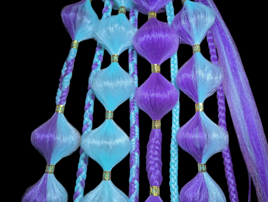 Purple Eggplant (GLOW) - Ponytail Festival Rave Braids