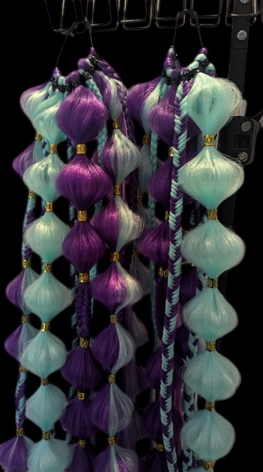 Purple Eggplant (GLOW) - Ponytail Festival Rave Braids