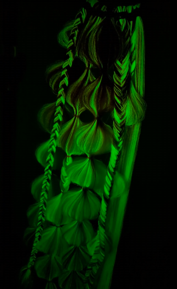 Rainbow Riot (GLOW) - Ponytail Festival Rave Braids